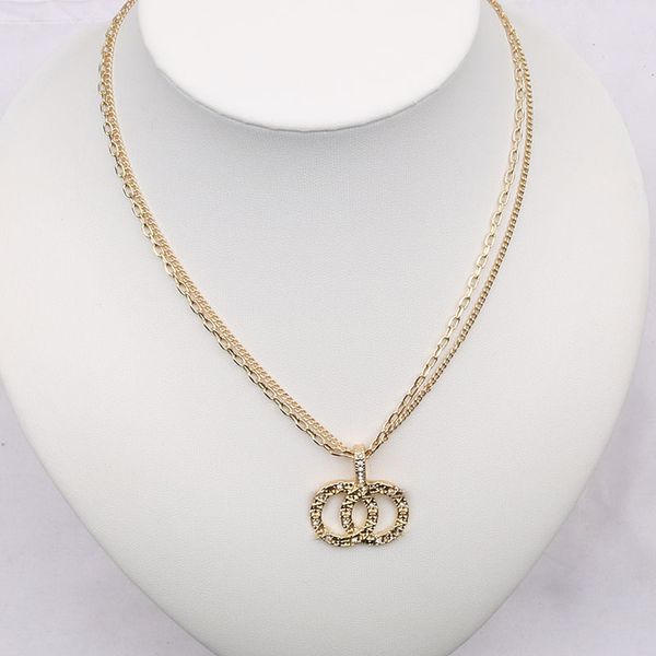 famous designer brand letter pendant necklaces double layer collar chain 18k gold plated crystal rhinestone sweater necklace women party jew, Silver
famous designer brand letter pendant necklaces double layer collar chain 18k gold plated crystal rhinestone sweater necklace women party jew, Silver