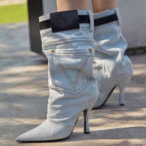 boots new denim fashion ladies autumn winter 2021 women's shoes heel tip short boots black blue big size 34-43 220901
boots new denim fashion ladies autumn winter 2021 women's shoes heel tip short boots black blue big size 34-43 220901