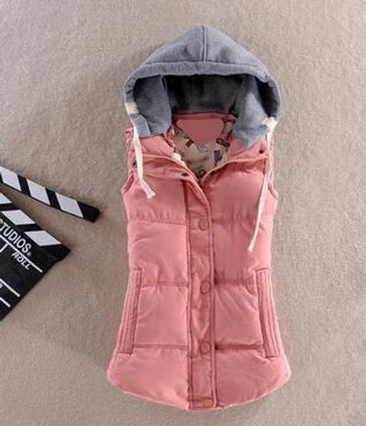 women's vests 1pcslot autumn winter fashion cotton vest women patchwork sleeveless hooded collar casual vest 220902, Black;white
women's vests 1pcslot autumn winter fashion cotton vest women patchwork sleeveless hooded collar casual vest 220902, Black;white