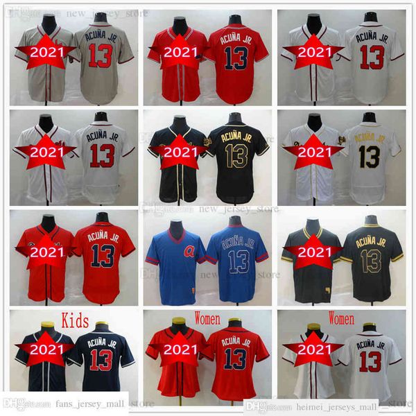 2021 man women youth kids stitched baseball 13 ronald acuna jr. jerseys grey black gold white red dark blue jersey
2021 man women youth kids stitched baseball 13 ronald acuna jr. jerseys grey black gold white red dark blue jersey