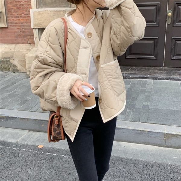 womens down parkas alien kitty winter solid lambswool patchwork women coat thick warm loose casual jacket female outwear elegant 220902, Black
womens down parkas alien kitty winter solid lambswool patchwork women coat thick warm loose casual jacket female outwear elegant 220902, Black