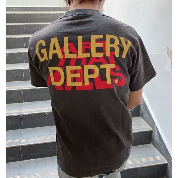 trendy gallerydept designer t shirts high version worn out rainbow letter print loose casual men's women's short sleeve t-shirt, White;black
trendy gallerydept designer t shirts high version worn out rainbow letter print loose casual men's women's short sleeve t-shirt, White;black