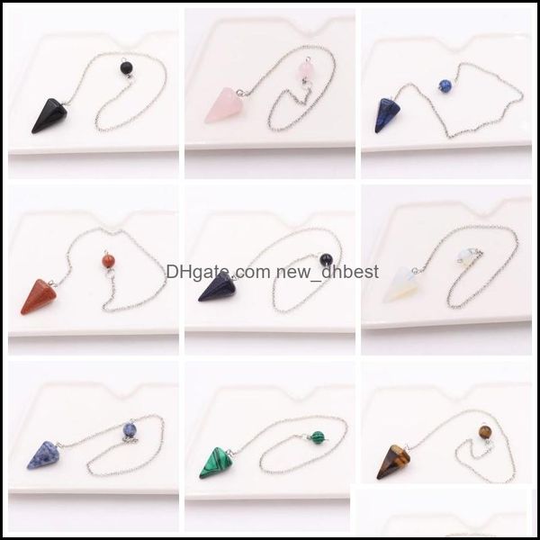pendant necklaces natural stones pendum for dowsing divination pendant chain hexagonal column sier-color cone reiki pende d newdhdhsi2, Silver
pendant necklaces natural stones pendum for dowsing divination pendant chain hexagonal column sier-color cone reiki pende d newdhdhsi2, Silver