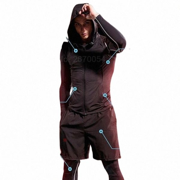 men's tracksuits stretto per uomo fitness sportswear jogging tuta sportiva palestra compressione abbigliamento sportivo da allenamento, Gray
men's tracksuits stretto per uomo fitness sportswear jogging tuta sportiva palestra compressione abbigliamento sportivo da allenamento, Gray