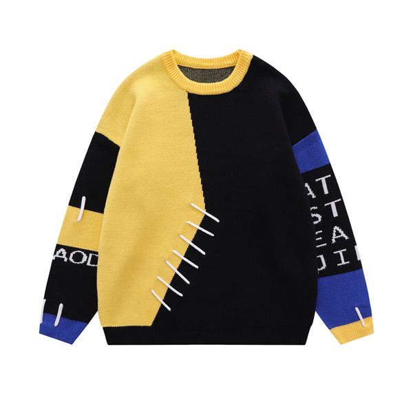 men's plus size sweaters high street drawstring spliced men's sweaters round neck casual loose pullover sweater
men's plus size sweaters high street drawstring spliced men's sweaters round neck casual loose pullover sweater