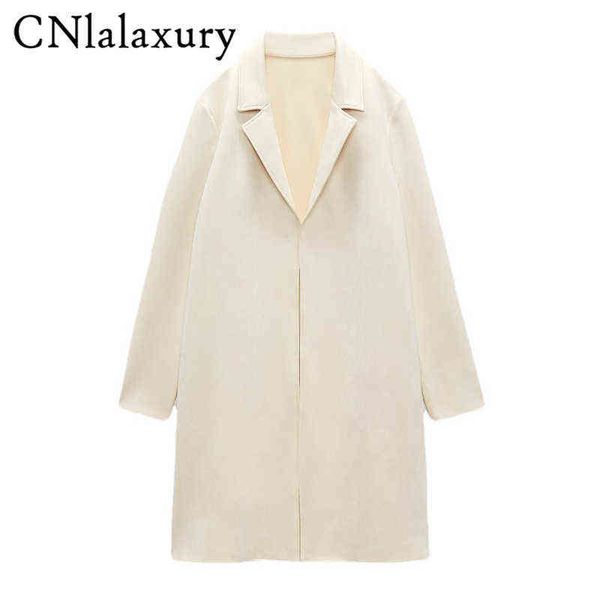 women's down parkas cnlalaxury women spring autumn woolen suede oversize coats simple solid open stitch jackets vintage long sleeve fem, Black
women's down parkas cnlalaxury women spring autumn woolen suede oversize coats simple solid open stitch jackets vintage long sleeve fem, Black