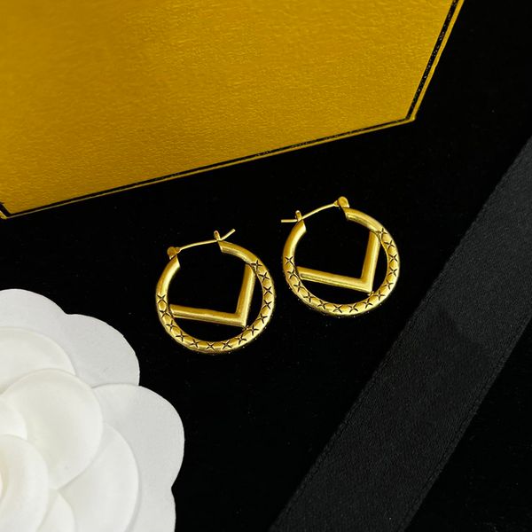 women hoop earrings designer jewerlry diamongs hoops ear stud 18k gold silver plated letter f studs 3cm wedding gift box, Golden;silver
women hoop earrings designer jewerlry diamongs hoops ear stud 18k gold silver plated letter f studs 3cm wedding gift box, Golden;silver