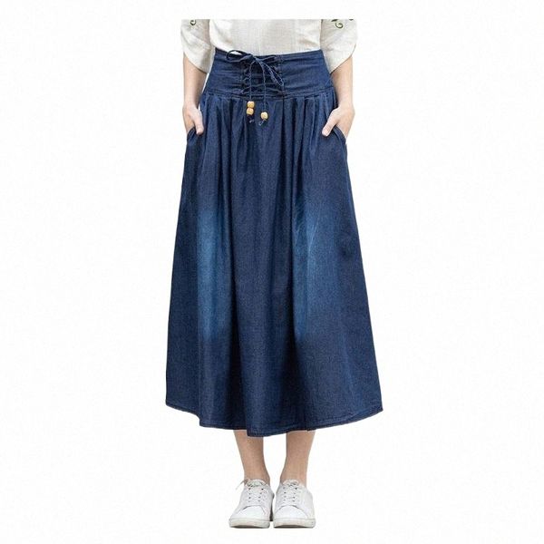 skirts women's elastic waist flare skirt summer ethnic trend blue light denim cotton medium long pleated skirts 54uz#, Black
skirts women's elastic waist flare skirt summer ethnic trend blue light denim cotton medium long pleated skirts 54uz#, Black