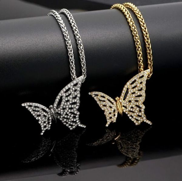 hip hop pendant bling iced out stainless stee butterfly necklaces for men rapper jewelry gift, Silver
hip hop pendant bling iced out stainless stee butterfly necklaces for men rapper jewelry gift, Silver