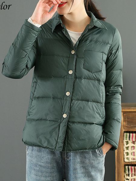 women's down parkas fitaylor autumn winter ultra light feather jacket women irregular down coat shirt collar single breasted windproof, Black
women's down parkas fitaylor autumn winter ultra light feather jacket women irregular down coat shirt collar single breasted windproof, Black