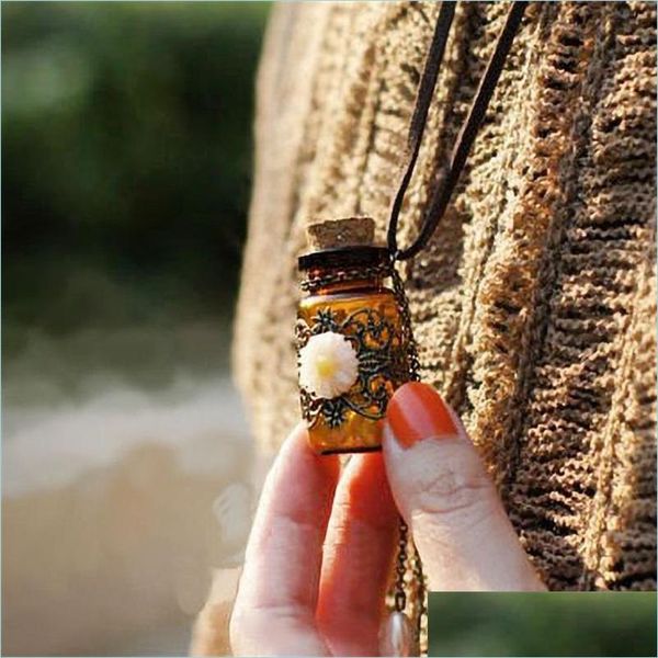 pendant necklaces vintage wishing per bottle with daisy necklace for women essential oil diffuser glass locket butterfly pen vipjewel dhsvq, Silver
pendant necklaces vintage wishing per bottle with daisy necklace for women essential oil diffuser glass locket butterfly pen vipjewel dhsvq, Silver