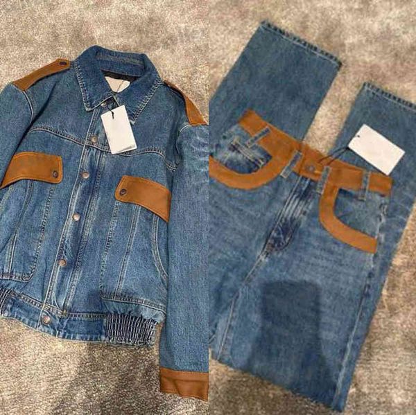 denim suits womens two pieces pants ce designer 2 piece sets fashion brand splicing denim jacket and jeans suit luxury women clothing 0912, White
denim suits womens two pieces pants ce designer 2 piece sets fashion brand splicing denim jacket and jeans suit luxury women clothing 0912, White