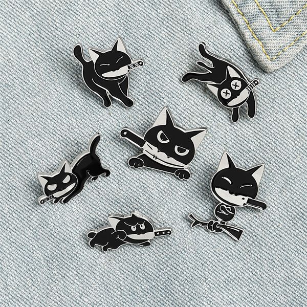 fashion cartoon cute black cat shape pins brooches popular creative enamel lapel pin women's fun jewelry ab996, Gray
fashion cartoon cute black cat shape pins brooches popular creative enamel lapel pin women's fun jewelry ab996, Gray