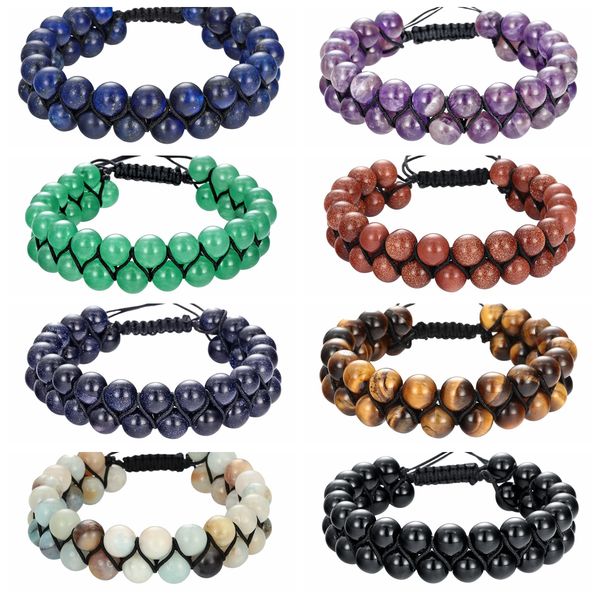 8mm woven friendship women tennis bracelet adjustable double chackra gem stone crystal bangle for men black rope jewelry, Golden;silver
8mm woven friendship women tennis bracelet adjustable double chackra gem stone crystal bangle for men black rope jewelry, Golden;silver