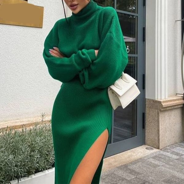 casual dresses knit women's turtleneck sweater midi skirt set winter loose long sleeve pullovers side split skirts sets ladies suit 220, Black;gray
casual dresses knit women's turtleneck sweater midi skirt set winter loose long sleeve pullovers side split skirts sets ladies suit 220, Black;gray