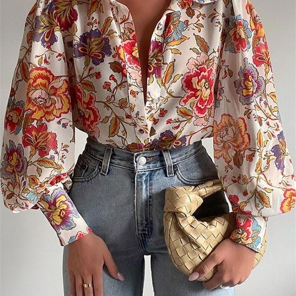 women's blouses shirts print long puff sleeve shirt elegant vneck floral office women spring summer fashion ladies 220902, White
women's blouses shirts print long puff sleeve shirt elegant vneck floral office women spring summer fashion ladies 220902, White