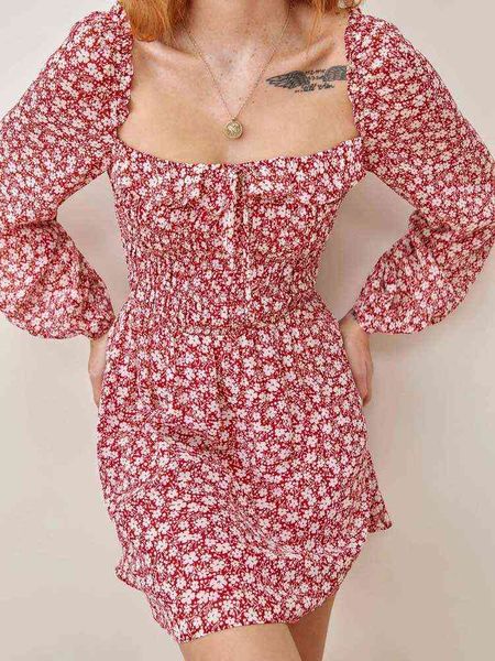casual dresses boho inspires chiffon red florla dress women long sleeve square neck ruffled mini party dress smocked bodice chic laides dres, Black;gray
casual dresses boho inspires chiffon red florla dress women long sleeve square neck ruffled mini party dress smocked bodice chic laides dres, Black;gray