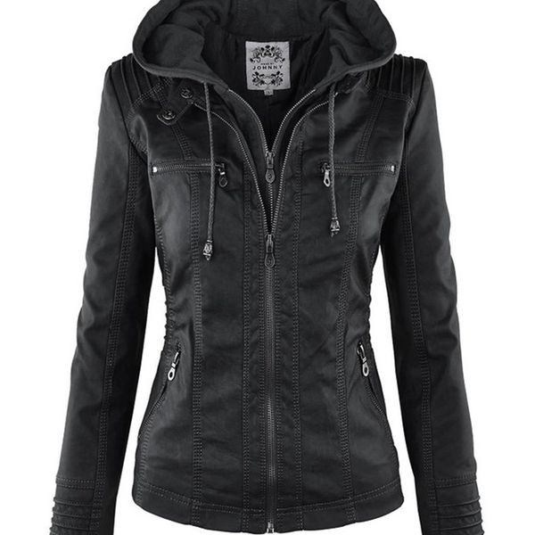 women's leather faux gothic jacket women hoodies winter autumn motorcycle black outerwear pu basic coat 220901
women's leather faux gothic jacket women hoodies winter autumn motorcycle black outerwear pu basic coat 220901