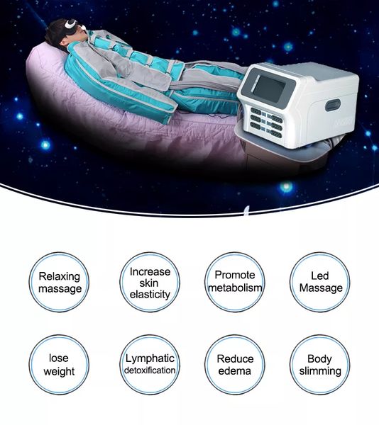 pressotherapy lymphatic drainage slimming machine 24 airbags air pressure detox infrared suit clothes body massager treatment equipment with
pressotherapy lymphatic drainage slimming machine 24 airbags air pressure detox infrared suit clothes body massager treatment equipment with