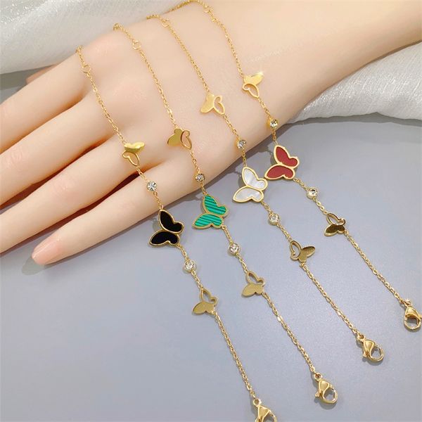 luxury design butterfly clover charm bracelet gold pendant necklace stainless steel for women gift, Golden;silver
luxury design butterfly clover charm bracelet gold pendant necklace stainless steel for women gift, Golden;silver