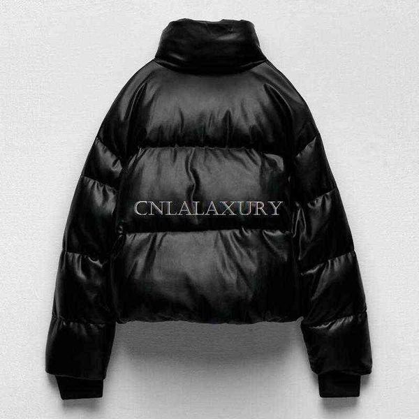 women's down parkas cnlalaxury 2022 women pu leather parkas fashion high street faxu leather coats elegant winter thick cotton jackets, Black
women's down parkas cnlalaxury 2022 women pu leather parkas fashion high street faxu leather coats elegant winter thick cotton jackets, Black