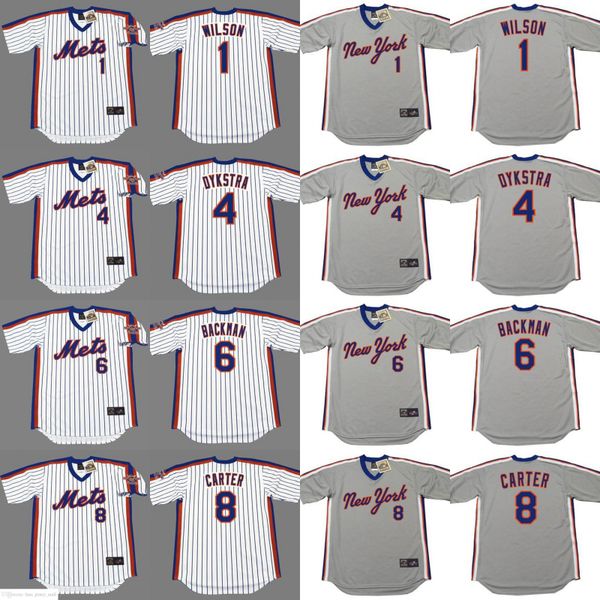 new baseball 1 mookie wilson 4 dykstra 8 gary carter 6 wally backman baseball jersey stitched, Black
new baseball 1 mookie wilson 4 dykstra 8 gary carter 6 wally backman baseball jersey stitched, Black