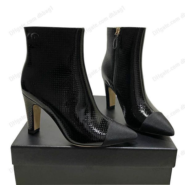boots for womens ankle booties designer embossed silk calfskin low heel .5cm gold pointed toes zipper chain chelsea fashion western boot wi, Black
boots for womens ankle booties designer embossed silk calfskin low heel .5cm gold pointed toes zipper chain chelsea fashion western boot wi, Black