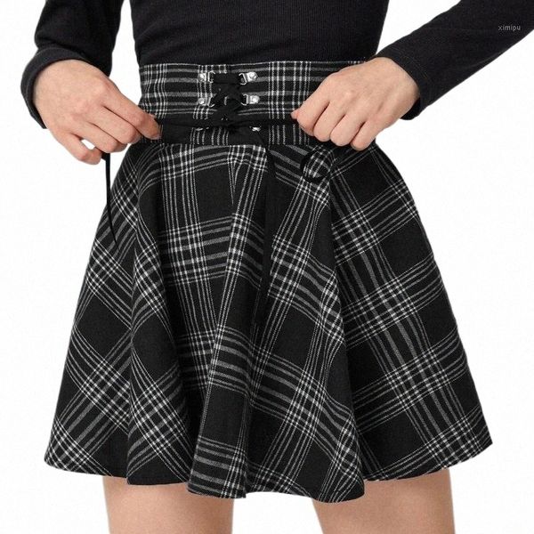 skirts skirts vintage women punk retro plaid bandage high waist large swing cotton tartan skirt pleated fashion j3rw#, Black
skirts skirts vintage women punk retro plaid bandage high waist large swing cotton tartan skirt pleated fashion j3rw#, Black