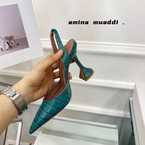 skin amina muaddi crocodile sandals women luxury brand wedding party dress shoes pointed toe stiletto high heels slip on factory footwear 3j, Black
skin amina muaddi crocodile sandals women luxury brand wedding party dress shoes pointed toe stiletto high heels slip on factory footwear 3j, Black