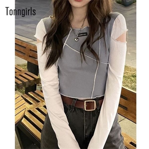 womens t shirt tonngirl tshirt korean style stitching long sleeve tshirt slim crop hollow out female tee y2k autumn 220902, White
womens t shirt tonngirl tshirt korean style stitching long sleeve tshirt slim crop hollow out female tee y2k autumn 220902, White
