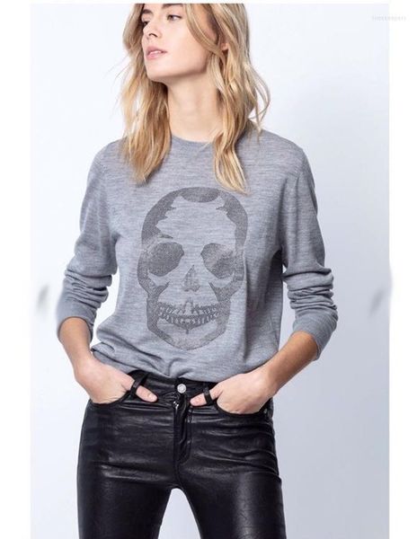 women's sweaters women sweater 2022 autumn and winter personality skull pattern drill round neck cashmere pullover, White;black
women's sweaters women sweater 2022 autumn and winter personality skull pattern drill round neck cashmere pullover, White;black