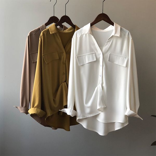 white casual loose satin silk blouses women 2022 autumn casual office long sleeve shirt fashion turn-down collar women's
white casual loose satin silk blouses women 2022 autumn casual office long sleeve shirt fashion turn-down collar women's