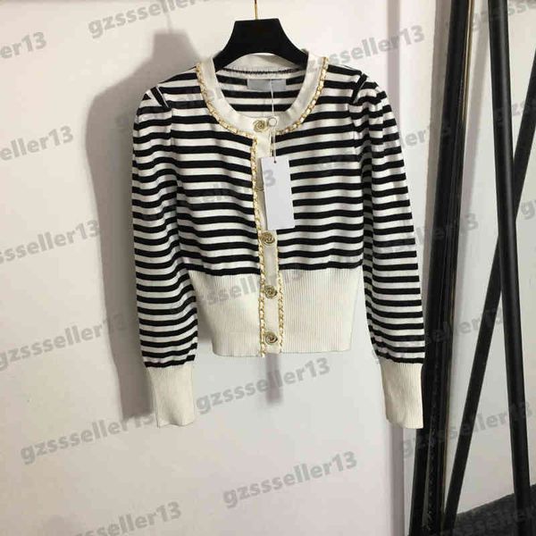 cardigan women sweaters cnl custom diamond logo button sweater chain decorative striped knit cardigans designer womens clothing 0912, White;black
cardigan women sweaters cnl custom diamond logo button sweater chain decorative striped knit cardigans designer womens clothing 0912, White;black