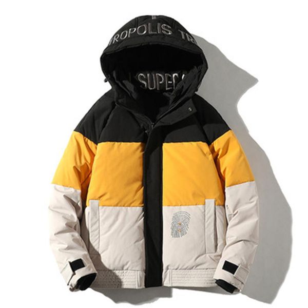 men splicing down parkas jackets fashion ins trend couples thicken zipper hooded outerwears designer winter male casual luxury bread pu314k, Black
men splicing down parkas jackets fashion ins trend couples thicken zipper hooded outerwears designer winter male casual luxury bread pu314k, Black