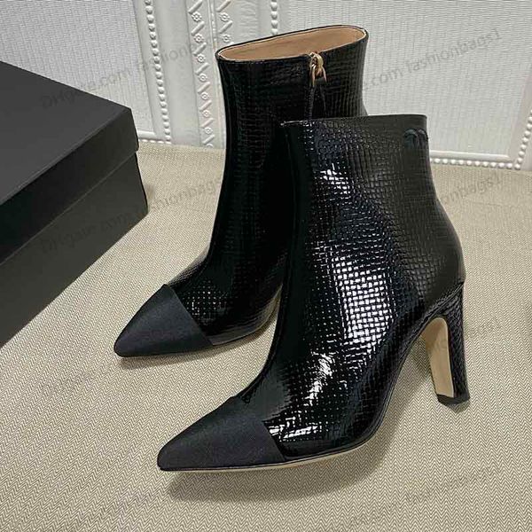 fall black boots for woman ankle booties designer embossed silk calfskin low heel height .5cm pointed toes zipper chain fashion western wor
fall black boots for woman ankle booties designer embossed silk calfskin low heel height .5cm pointed toes zipper chain fashion western wor