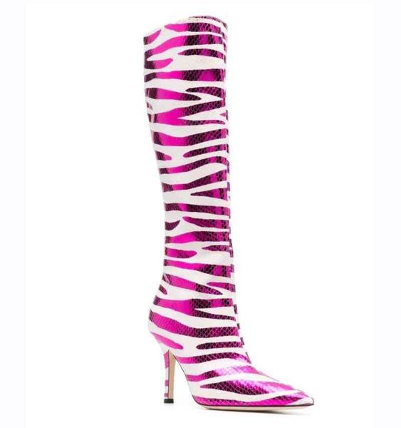 boots 2022 new brand high heels women's mixed color zebra stripe autumn winter fashion long rose pointed toe shoes 220901, Black
boots 2022 new brand high heels women's mixed color zebra stripe autumn winter fashion long rose pointed toe shoes 220901, Black