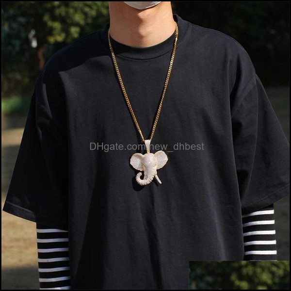 chains 3d animal elephant pendant necklace iced out fl zircon with tennis chain mens bling jewelry drop delivery 2021 neckla newdhdhby4, Silver
chains 3d animal elephant pendant necklace iced out fl zircon with tennis chain mens bling jewelry drop delivery 2021 neckla newdhdhby4, Silver