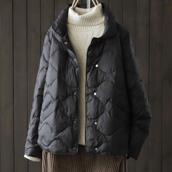 womens down parkas lightweight womenparkas coats winter turtleneck solid fashion design button cotton warm female outwear jackets 220902, Black
womens down parkas lightweight womenparkas coats winter turtleneck solid fashion design button cotton warm female outwear jackets 220902, Black