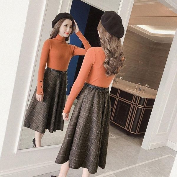 skirts skirts tingyili vintage plaid skirt autumn winter high waist warm woolen korean style women long v3w9#, Black
skirts skirts tingyili vintage plaid skirt autumn winter high waist warm woolen korean style women long v3w9#, Black