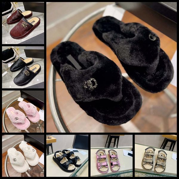 designer fur slipper luxury sandal paris brand slide flat women sandals bottom flip flop design sneakers boots by fenhongbag s174 02, Black
designer fur slipper luxury sandal paris brand slide flat women sandals bottom flip flop design sneakers boots by fenhongbag s174 02, Black