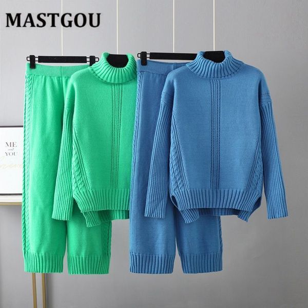 women's two piece pants mastgou knitted wide leg suits 2 two pieces sets thick turtleneck sweater tracksuits 220902, White
women's two piece pants mastgou knitted wide leg suits 2 two pieces sets thick turtleneck sweater tracksuits 220902, White