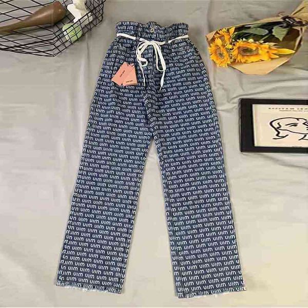 women's jeans quality miu home full printed letters denim pants high waist thin wide leg female summer kloj, Blue
women's jeans quality miu home full printed letters denim pants high waist thin wide leg female summer kloj, Blue