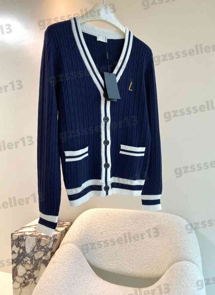 designer womens jacket ys navy blue twist logo letter embroidered knit cardigans classic style designer jacket luxury womens clothing 0912, Black;brown
designer womens jacket ys navy blue twist logo letter embroidered knit cardigans classic style designer jacket luxury womens clothing 0912, Black;brown