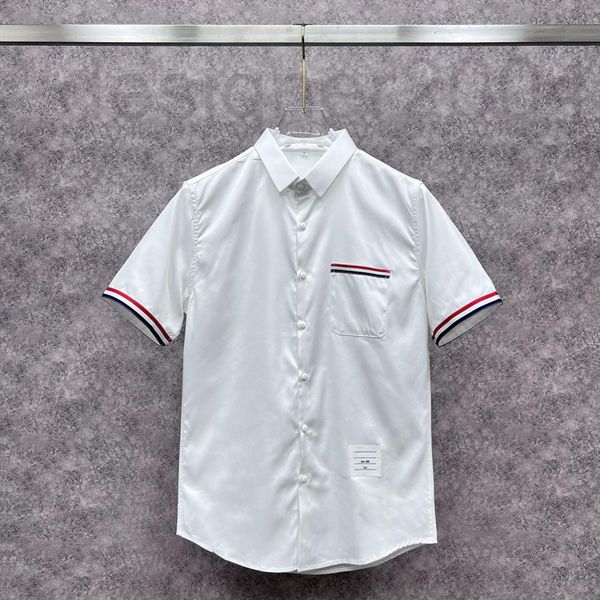 men's casual shirts designer tb short sleeve shirt men's 2022 summer new classic color ribbon versatile casual solid trend enwl, White;black
men's casual shirts designer tb short sleeve shirt men's 2022 summer new classic color ribbon versatile casual solid trend enwl, White;black
