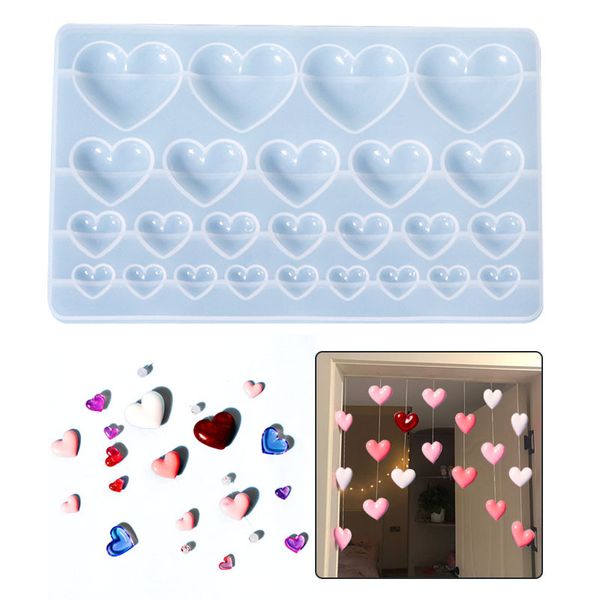 silicone resin molds 25 cavity different size mini heart epoxy resin moulds for keychain jewelry pendant craft making
silicone resin molds 25 cavity different size mini heart epoxy resin moulds for keychain jewelry pendant craft making