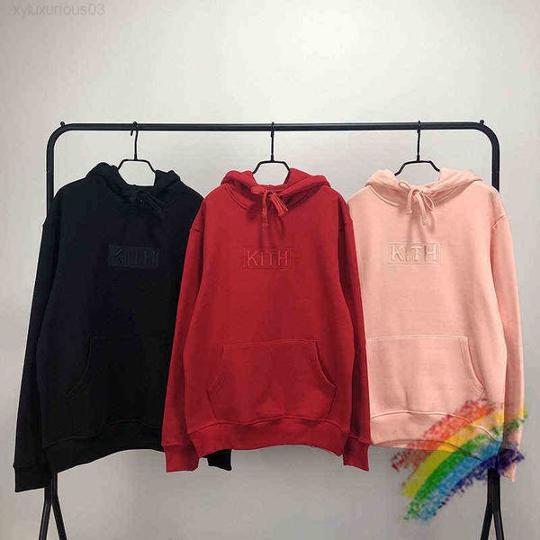hoodie thick embroidery kith box men women black red pink sweatshirts sweater t220721
hoodie thick embroidery kith box men women black red pink sweatshirts sweater t220721
