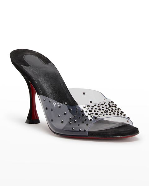 summer brand luxury degramule strass sandals slipper slide heels shoes red bottom women pvc leather open toe strass slip on slippers lady mu, Black
summer brand luxury degramule strass sandals slipper slide heels shoes red bottom women pvc leather open toe strass slip on slippers lady mu, Black