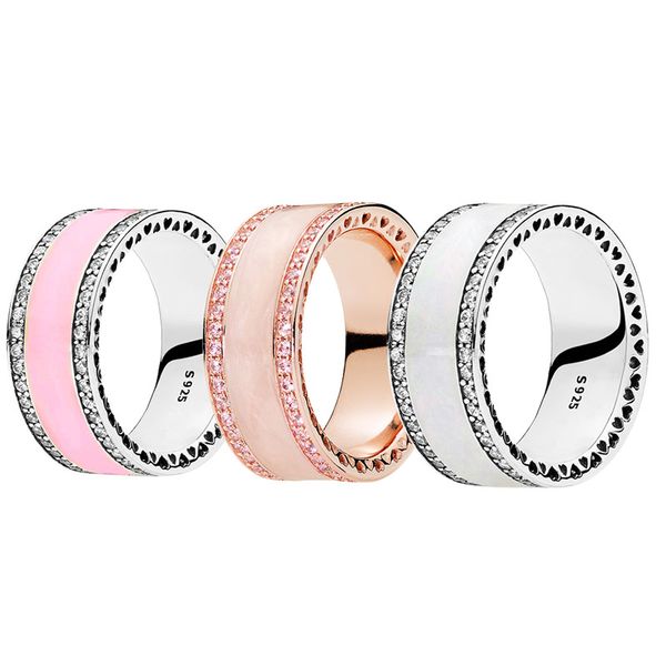 authentic sterling silver pink enamel heart band rings men womens rose gold wedding gift jewelry for pandora couple's engagement ring w, Slivery;golden
authentic sterling silver pink enamel heart band rings men womens rose gold wedding gift jewelry for pandora couple's engagement ring w, Slivery;golden