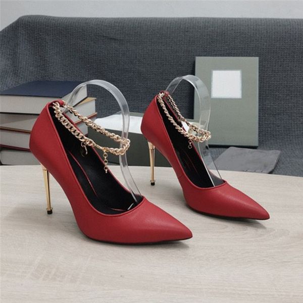 high version chain high heels dress shoes black leather outsole pointed toe stiletto shoe
high version chain high heels dress shoes black leather outsole pointed toe stiletto shoe