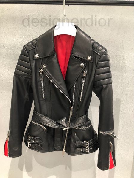 women's leather & faux designer haining's new autumn and winter 2021 women's wear lychee pattern sheepskin leather motorcycle, Black
women's leather & faux designer haining's new autumn and winter 2021 women's wear lychee pattern sheepskin leather motorcycle, Black